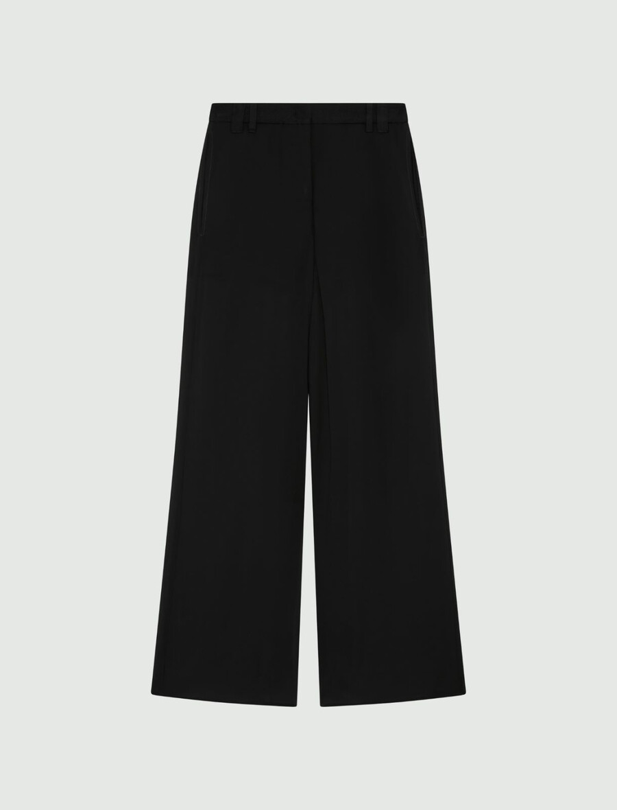 georgette dubbla byxor - svart