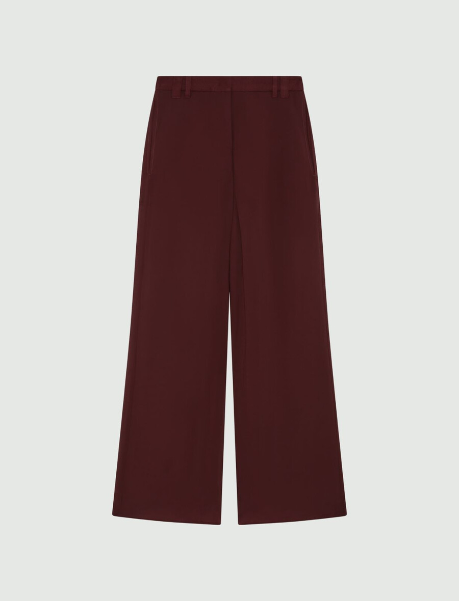 georgette dubbla byxor - bordeaux