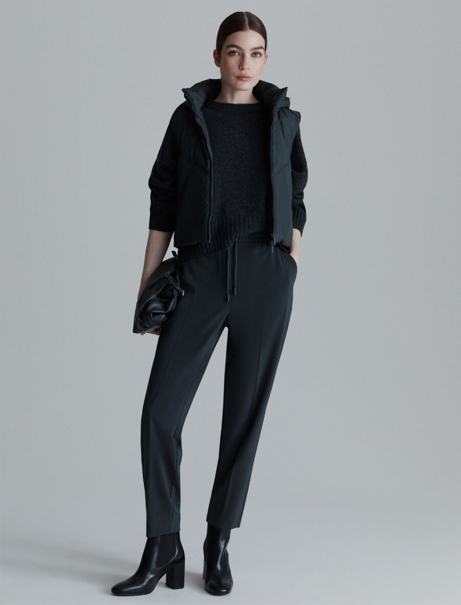 stretchig twill joggingbyxa - mÖrkgrÅ