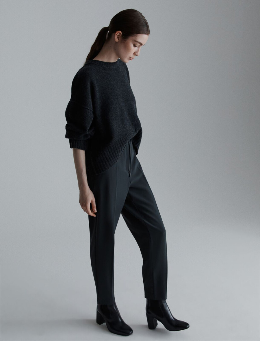 stretchig twill joggingbyxa - mÖrkgrÅ