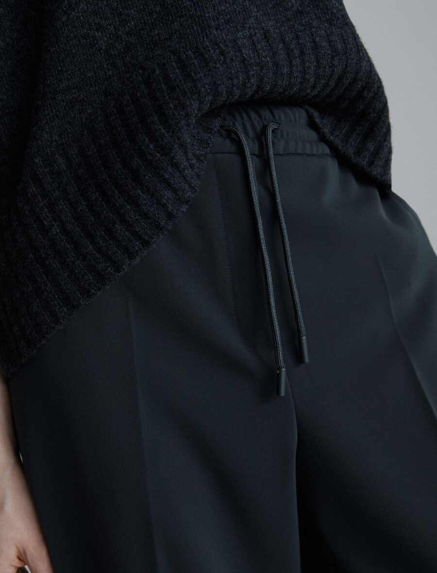 stretchig twill joggingbyxa - mÖrkgrÅ