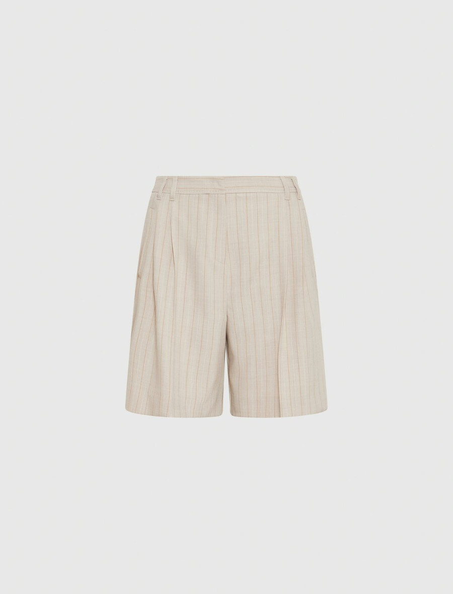 bermudashorts i stretchig canvas - ecru